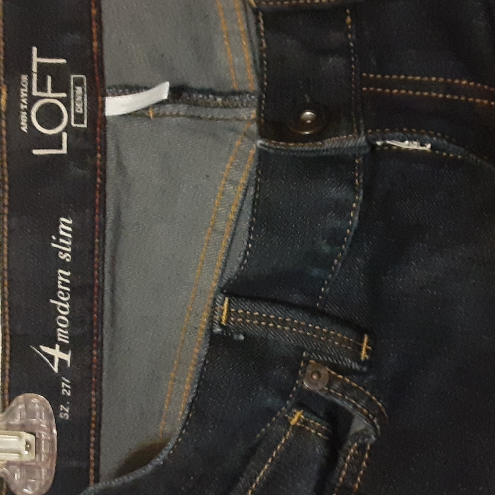 Ann Taylor Dark Denim Modern Slim Size 4 Jeans